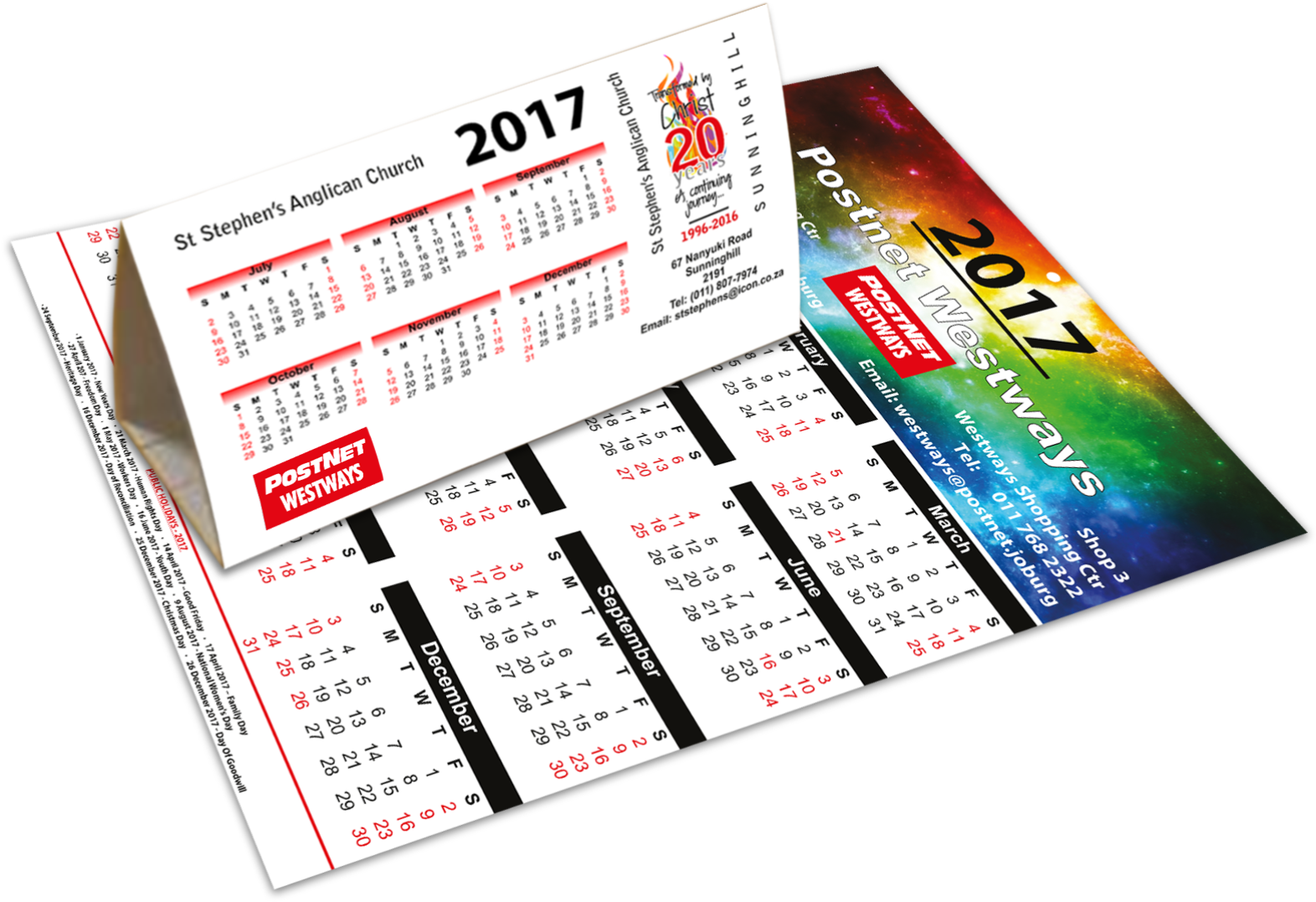 Event Printing sample from NextPage Impressions catalogue